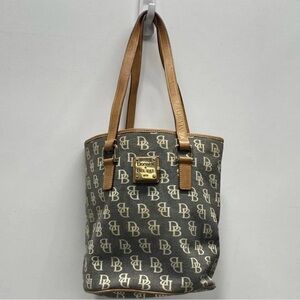 Dooney & Bourke Blue and Brown Satchel DD10